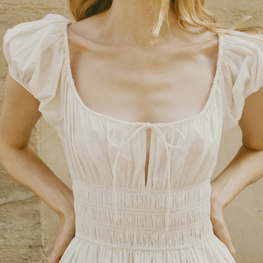Doen Quinn Dress, White Salt Sz M - Picture 6 of 6